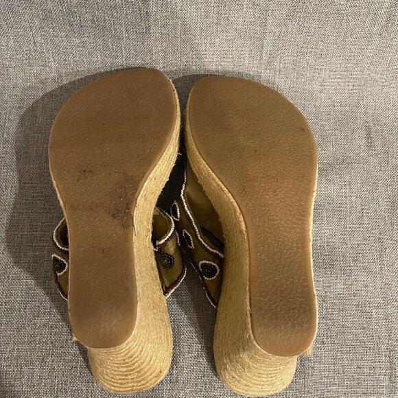 Matisse Women's Beaded Espadrille Wedge Heel Sandal Size 8 - Picture 5 of 6